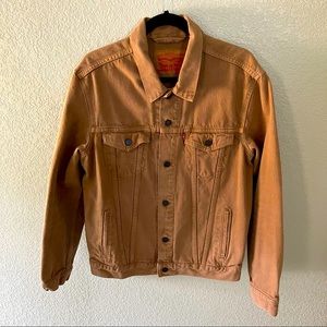 Levi’s brown/tan jean trucker jacket size large